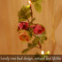 Fielegen 20 LED Rose Flower String Lights, 7.2ft Battery Powered Artificial Flower Garland for Home Garden