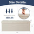 43in 660lbs, DUMOS Foldable Storage Ottoman Bench, Storage Chest, Large End of Bed Foot Rest Stool with Padded Seat