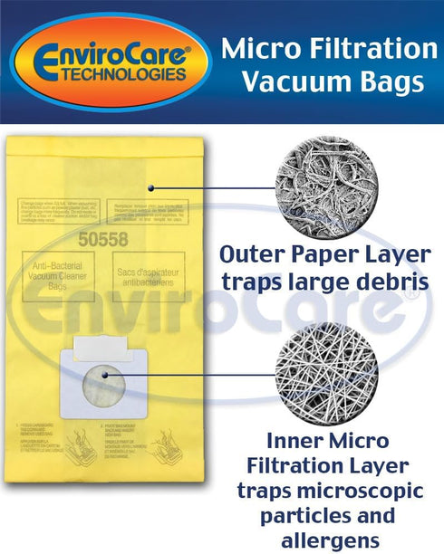 EnviroCare 18 Pack Replacement Vacuum Bags for Kenmore Canister Type C/Q 50555, 50558, 50557 & Panasonic Type C-5