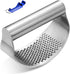 Garlic Press Rocker - Stainless Steel Garlic Crusher, Bottle Opener, Chopper, Squeezer, Slicer