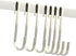 Flat Style Premium Stainless Steel S Hook, Universal Pot Rack Hooks, Set of 10 for Kitchenware