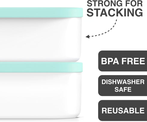 2 Frozen BALCI - Ice Cream Container - Quart - Perfect Reusable Freezer Storage for Homemade Ice Cream Tubs for Sorbet