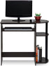 Furinno Simplistic Easy Assembly Computer Desk with Keyboard Tray, Dark Brown/Black