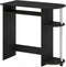 Furinno Simplistic Computer Desk with Keyboard Tray, Easy Assembly, Americano/Stainless Steel