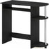 Furinno Simplistic Computer Desk with Keyboard Tray, Easy Assembly, Americano/Stainless Steel