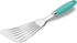 304 Stainless Steel Fish Spatula, Non-Slip Ergonomic Handle Slotted Spatula in Aqua Sky
