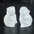 Hand Carved Mixed Gemstone Crystal Mouse Figurine, 1.5'' Rat Mice Animal Carving Statue for Office Home Decor (White