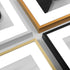 Golden State Art 8x8 Aluminum Picture Frame - Silver, with Mat for 4x4 Photo or Without Mat for 8x8 Photo