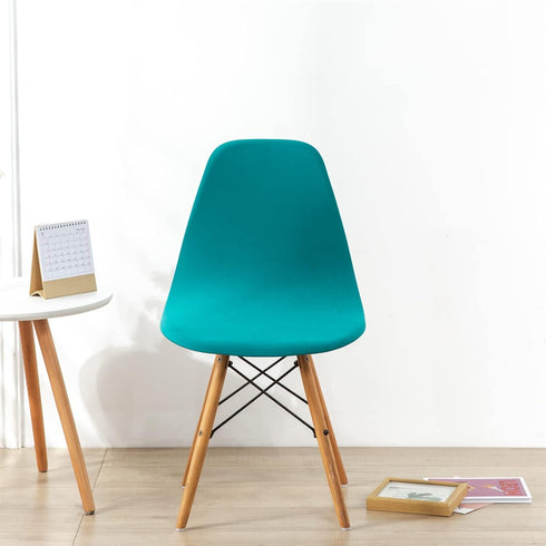 HAOYONG Mid Century Modern Dining Chair Covers, Printed Shell Chair Cover for Kitchen, Office, Set of 4