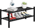 2 Tier Bamboo Shoe Rack Storage Organizer for Closet, Multifunctional Stackable Free