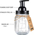 Amolliar Mason Jar Foaming Soap Dispenser, Plastic Pump with Rustproof Stainless Steel Lid, Black (2 Pack)