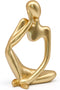 inheming Gold Thinker Statue Decor, Modern Abstract Art Sculpture, Thinker Figurines Collectible Accents