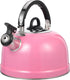 Lurrose Pink Teapot, Whistling Stainless Steel Tea Kettle for Home, Dorm, Apartment
