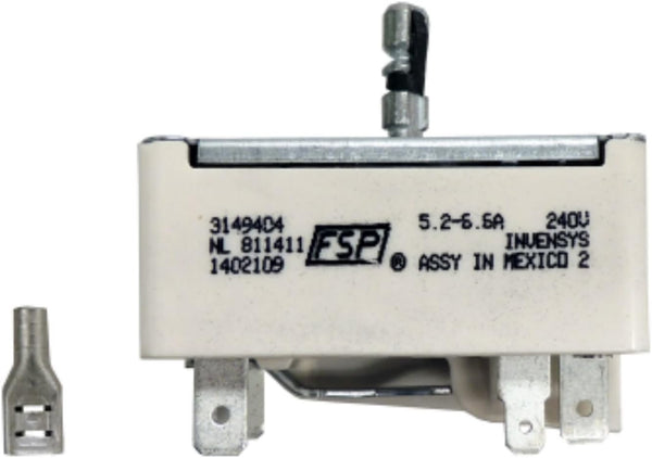 Supco Surface Element Infinite Switch ES9404, Replaces Whirlpool WP3149404