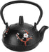 Teapot Stovetop Tea Kettle with Infuser, Uncoated Japanese Cast Iron, Black, 10 oz