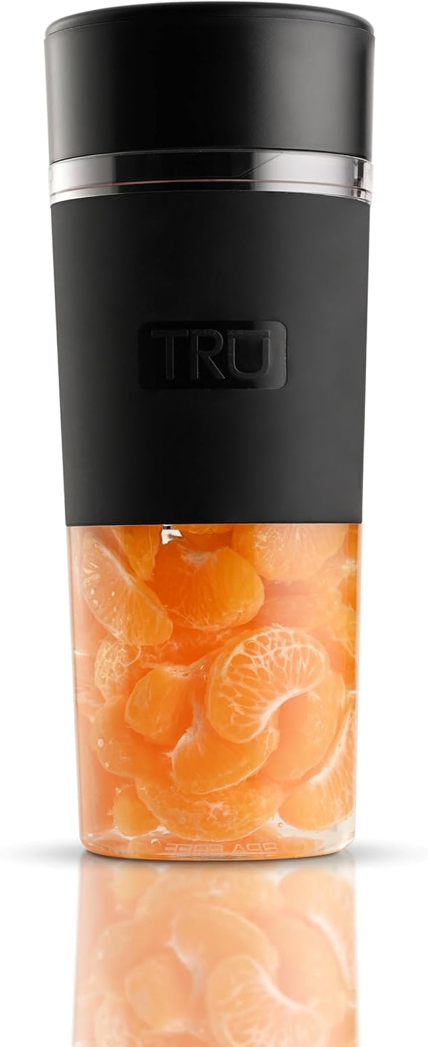 TRU Hydration Blender, Single-Button Operation, USB Rechargeable Battery, Black