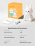 MASHI Bunny Alarm Clock, Toddler Sleep Training Clock with Sun & Moon, Sleep Sound Machine, Night Lights, Alarm Clock