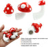 3Pcs Red Mushroom Fridge Magnet, 3D Resin Decorative Refrigerator Magnets for Kitchen, Home, Office