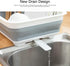 Collapsible Dish Drying Rack, Portable Dinnerware Drainer Organizer for Kitchen, RV Campers, Space Saving Storage Tray