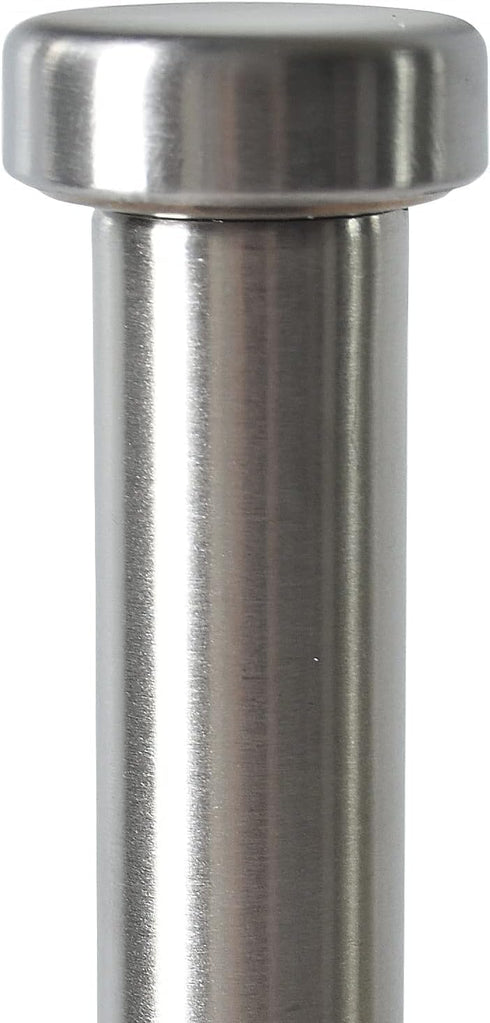 Paper Towel Holder with Side Rod, Stainless Steel Easy Tear Dispenser for Kitchen Countertop Tabletop
