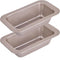 6-Inch Non-Stick Loaf Pan Set of 2, Carbon Steel Baking Bread Pan, 7.2" x 4.1" x 1.9" (Champagne Gold)