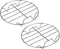 TamBee 8 Inch Cooking Rack, Round 304 Stainless Steel Baking and Cooling Steaming Rack, Set of 2