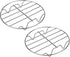 TamBee 8 Inch Cooking Rack, Round 304 Stainless Steel Baking and Cooling Steaming Rack, Set of 2