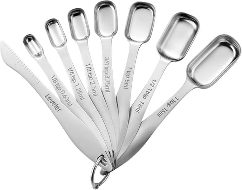 Spring Chef Stainless Steel Measuring Spoons Set of 13 with Leveler, Metal Teaspoon & Tablespoon for Cooking & Baking,