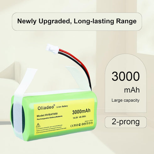 RVBAT850 Replacement Battery for Shark Ion Vacuum - AV1010AE, AV2501S, RV1001AE, RV2001, RV850 & More