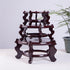 5" THY COLLECTIBLES Beautiful Hand Craft Rosewood Oriental Fishbowl Vase Stand Round