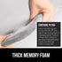 GORILLA GRIP Memory Foam Bath Rugs, Soft Absorbent Velvet Bathroom Mats, Machine Washable, 24x17 Light Gray