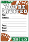 Football Party Invitations with Envelopes - 20 Count