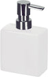 Luxury Bathroom Flash Soap Dispenser - Modern Porcelain Liquid Soap Dispenser, 10oz, Short, White