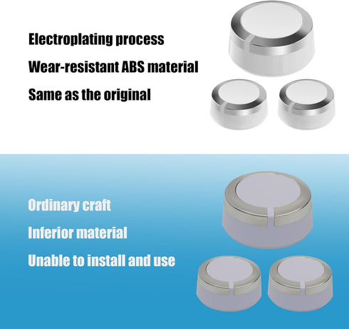 1 PCS WE01X24552 Dryer Timer Control Knob Replacement & 2pcs WH01X24378 Selector Knob Assembly for GE