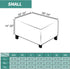 MAXIJIN Velvet Ottoman Slipcover Small Stretch Square Rectangle Footstool Slipcover Folding Storage Ottoman Covers