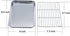 TeamFar Toaster Oven Pan Tray with Cooling Rack, Stainless Steel Toaster Ovenware Pan, Compact 8''x10''x1'', Healthy & Non Toxic, Rust Free & Easy Clean - Dishwasher Safe by TeamFar