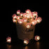 13FT 40LED Pink Rose Flower String Lights, Battery Operated Fairy Light Romantic Valentine's Day Decor, Decorative