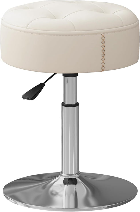 360 ACEQLYT Vanity Stool, High-Density Non-Sagging Foam, Heavy Duty Metal Base Vanity Chair, Height Adjustable Swivel