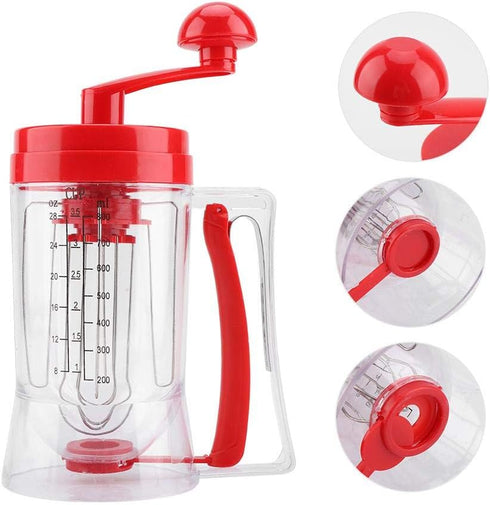 Hand-Held Manual Mixers, Kitchen Hand Mixer for Making Cakes, Waffles, and Batters
