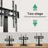 FURWOO 27 65 inch 4 400x400mm Universal TV Stand for to LCD LED TVs Level Height Adjustable TV Stand Base with Tempered