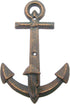 Distressed Blue and Green Anchor Wall Hooks, Set of 2, Nautical Decor, Coastal Interior Design, 7.5 Inches