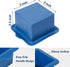 Webake Silicone Square Mold 3x3 Inch Mini Cake Pan for Individual Portion Baking Molds for Pastry, Ice Cube, Jelly, Soap, Candle, Pack of 4