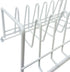 Huji Plates Holder Rack for Pots Pans Lid Organizer, TWO, White for Cabinet, Pantry or Kitchen Counter
