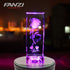FANZI 360 4.5 Inch LED Motorized Turntable Display Light Base for Theme Exhibition, Window Display, Acrylic, Crystal
