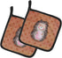 Caroline's Treasures BB7378PTHD Pair of Polkadot Hedgehog Watercolor Pot Holders - 7 1/2 x 7 1/2 Heat Resistant