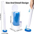2 Pack Set, 96 Disposable Toilet Brush and Holder Wall Mounted Toilte Wand Kit, Disposable Bowl Ceaner Wand and Caddy
