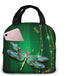 Dragonfly Green Insulated Lunch Box - Reusable Cooler Tote Bag for Women & Men Work Picnic or Travel