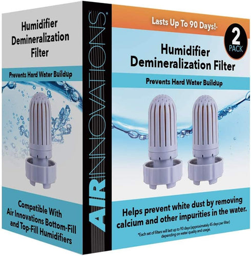 Air Innovations Set of 2 HUMIDIF Humidifier Demineralization Filters, Plastic, Silver