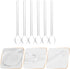 STOBAZA 6Pcs Glass Coffee & Espresso Spoons - 5.58 Inch Stirring Teaspoons for Home Bar, Clear