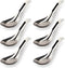 Asian Stainless Steel Soup Spoons Set of 6, Silverware for Ramen, Pho, Wonton, Dumpling Noodles